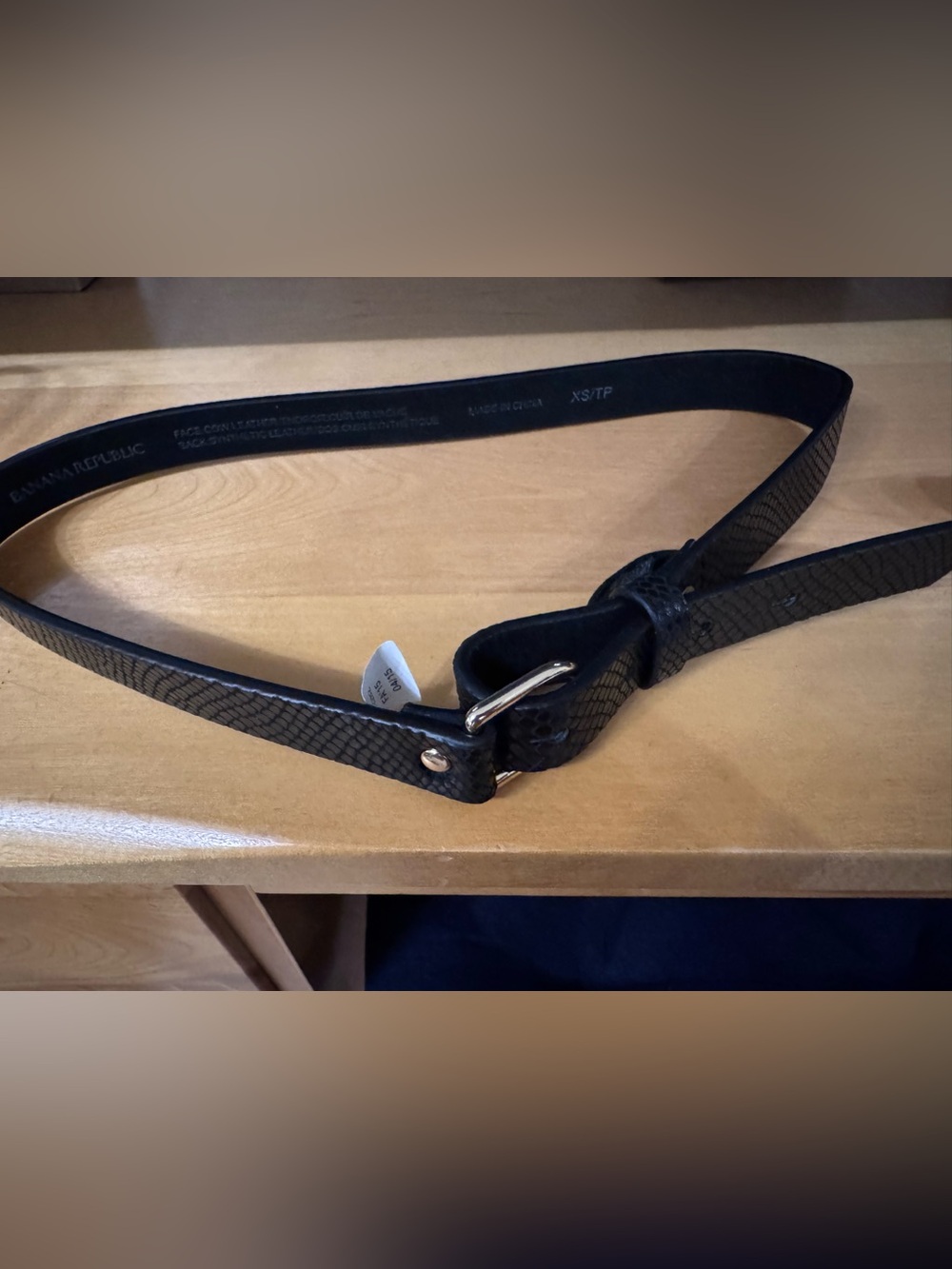Banana Republic Black Textured Leather Belt